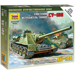 Wargames (WWII) military 6211 - Self-propelled Gun SU-100 (1:100)