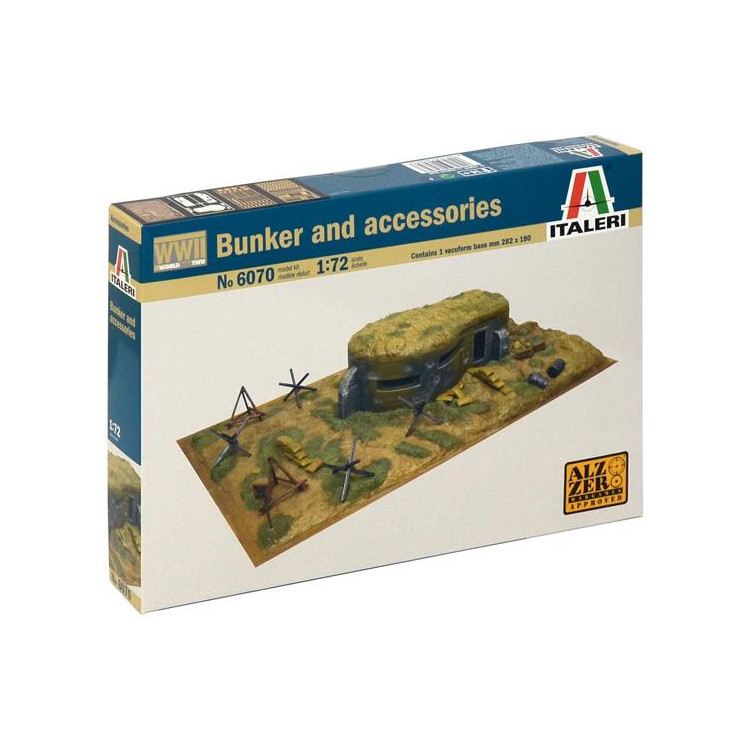 Model Kit diorama 6070 - WWII - BUNKER AND ACCESSORIES (1:72)