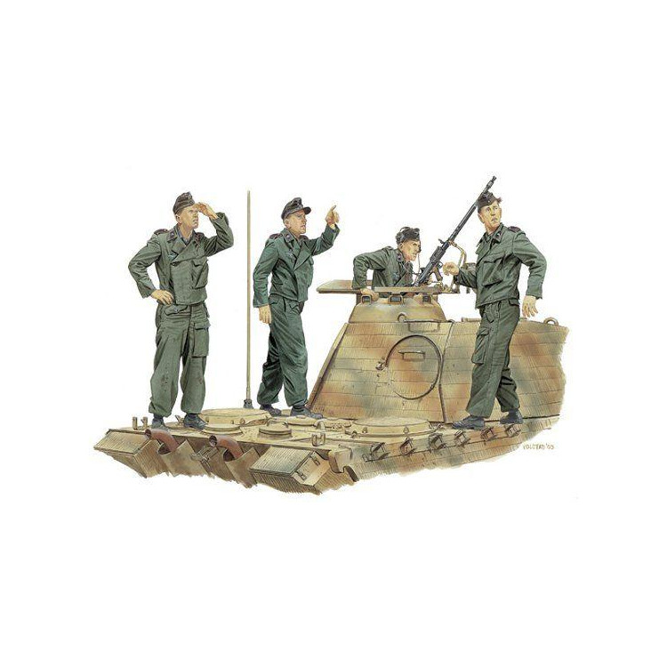 Model Kit figurky 6191 - "ACHTUNG-JABO!" PANZER CREW (FRANCE 1944) (1:35)