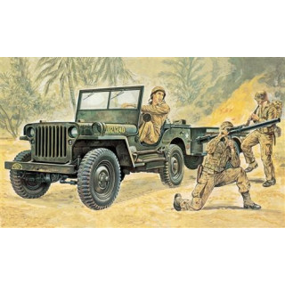 Model Kit military 0314 - Willys MB Jeep with Trailer (1:35)