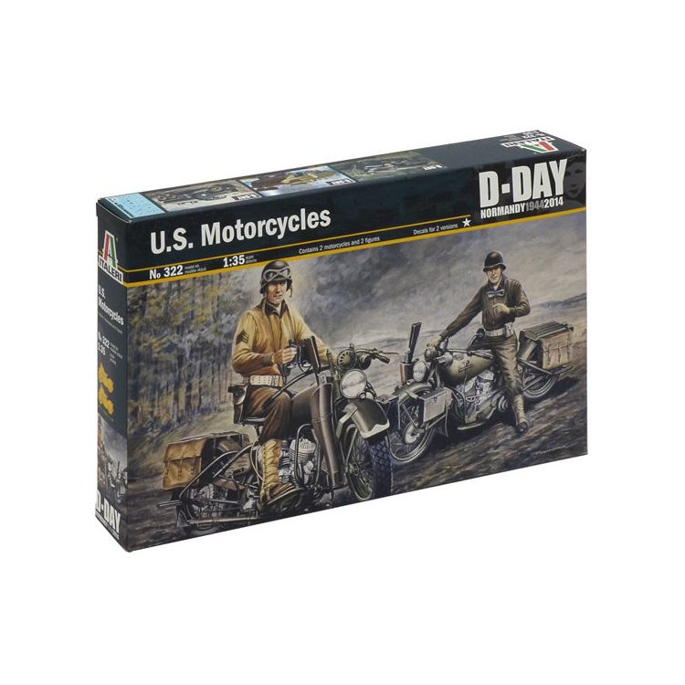 Model Kit military 0322 - U.S. MOTORCYCLES WW2 (1:35)
