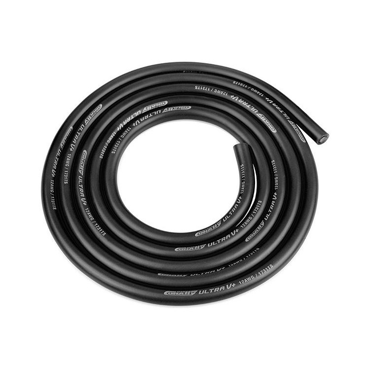 Corally silikonový kabel Super Flex 12AWG černý (1m)