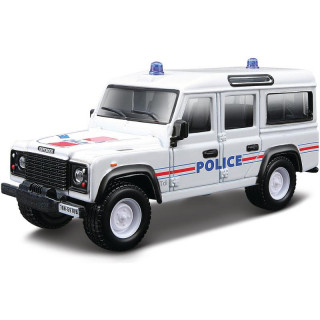 Bburago Land Rover Defender 110 1:50 fehér - rendőrség