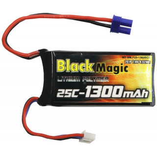 Black Magic LiPol 7.4V 1300mAh 25C EC2