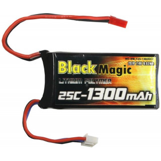 Black Magic LiPol 7.4V 1300mAh 25C JST