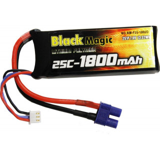 Black Magic LiPol 7.4V 1800mAh 25C EC3