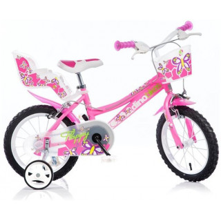 DINO Bikes - Dětské kolo 16" růžové