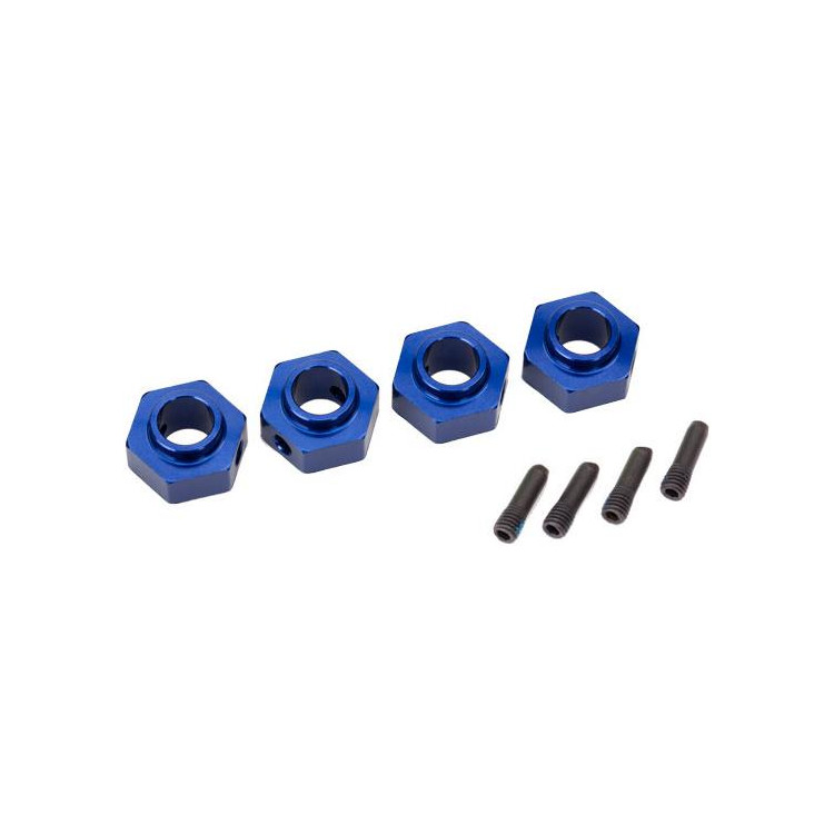 Traxxas náboj kola 12mm hliníkový modrý (4): TRX-4