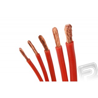 Szilikon kábel 1.0mm2 1m (piros)