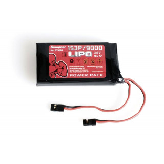 Vysílačový pack, LiPo 1S3P/9000 3,8V TX, 34,2Wh