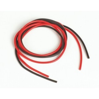 Silikonový kabel 1,0qmm, 17AWG, 2x1metr, černý a červený