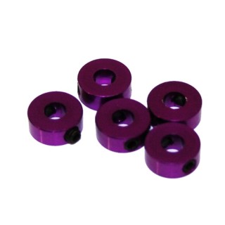 4 mm-es, alu, beállító gyűrű - lila (5 db)