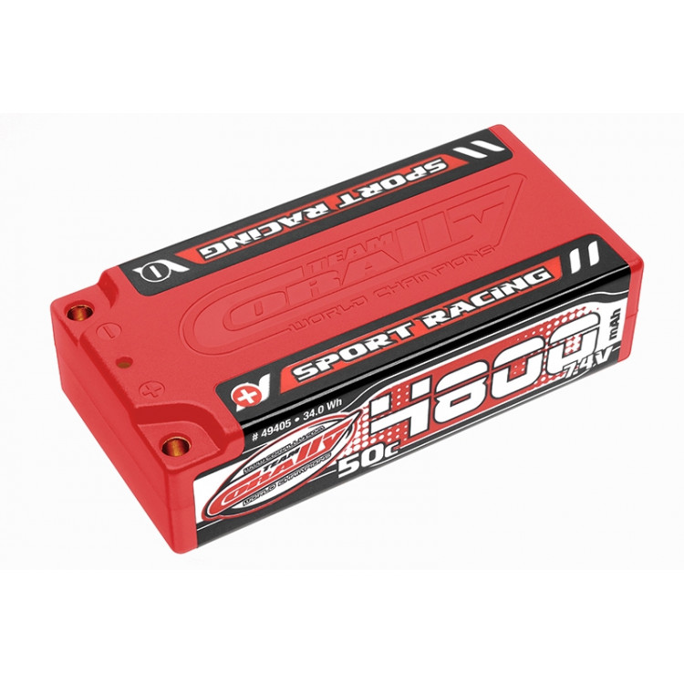 Sport Racing 50C LiPo Shorty Hardcase-4800mAh-7.4V-4mm Bullit (35,5Wh)