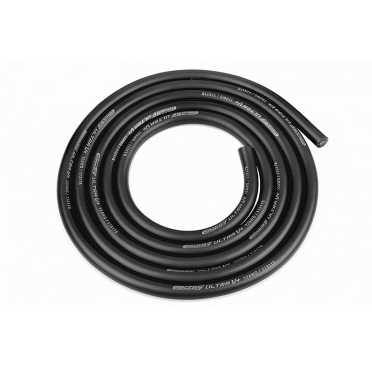 Silikonový kabel 4,5qmm, 12AWG, 1metr, černý