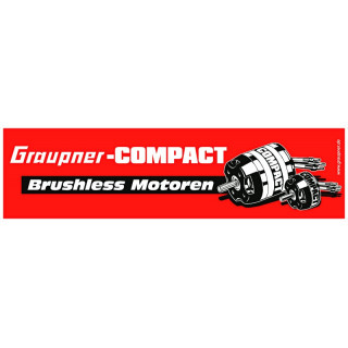 Reklám banner " GRAUPNER COMPACT Brushless motorok" 3400x960mm