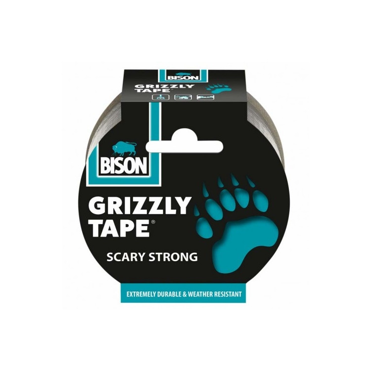 BISON Grizzly tape 10m Stříbrná