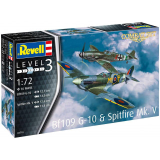 ModelSet letadla 63710 - Bf109G-10 & Spitfire Mk.V (1:72)