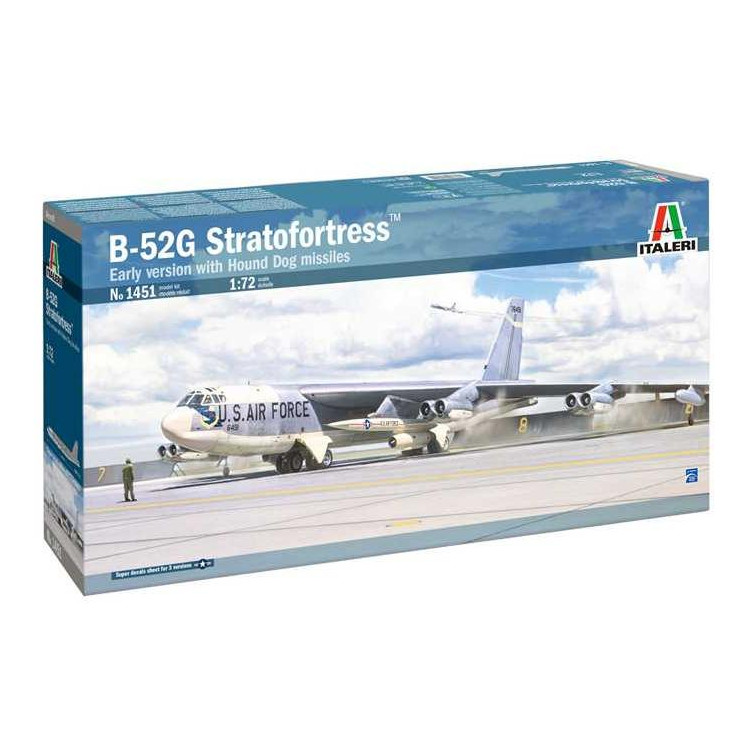 Model Kit letadlo 1451 - B-52G Stratofortress Early version with Hound Dog Missiles (1:72)