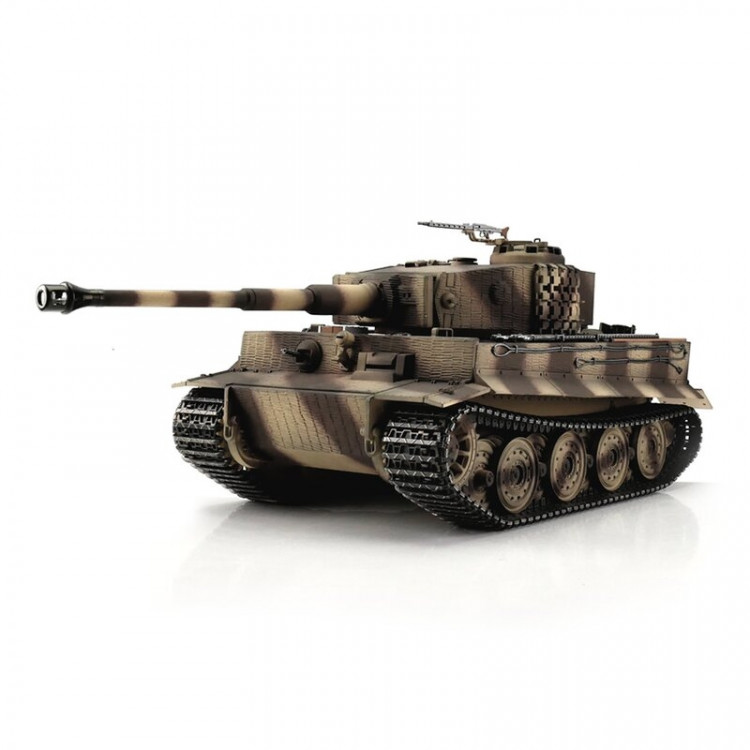 TORRO tank PRO 1/16 RC Tiger I pozdní verze pouštní verze kamufláž - BB - kouř z hlavně