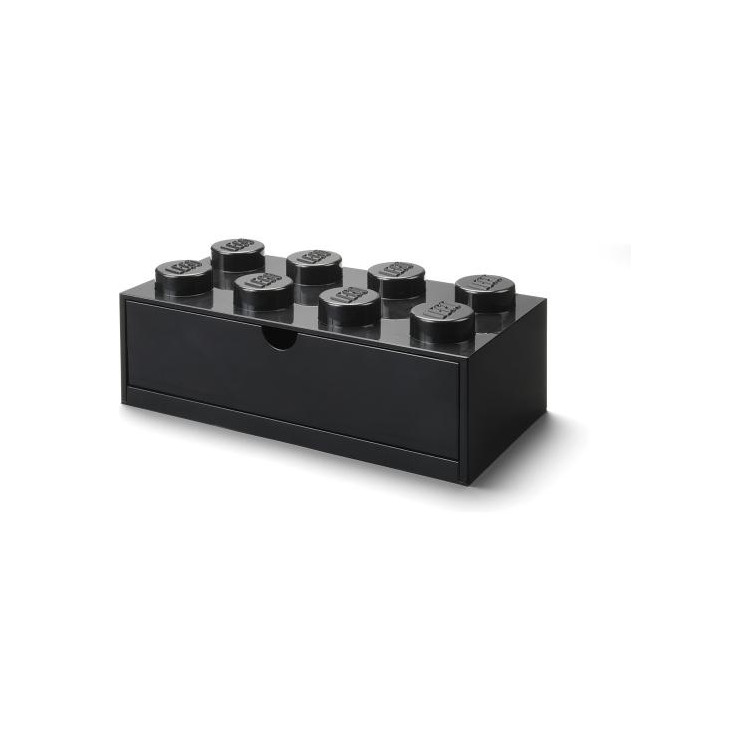 LEGO stolní box 8 se zásuvkou černý