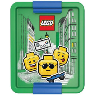 LEGO box na svačinu 170x135x69mm - Iconic Boy modrý