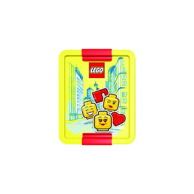 LEGO box na svačinu 170x135x69mm - Iconic Girl červený