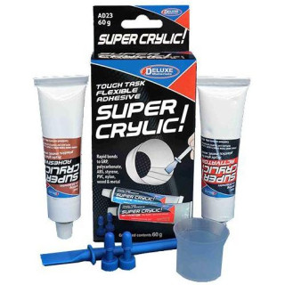 Super Crylic kétkomponensű ragasztó műanyaghoz 60ml
