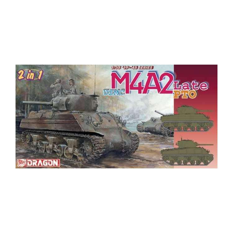 Model Kit tank 6462 - USMC M4A2 LATE PTO (2 in 1) (1:35)