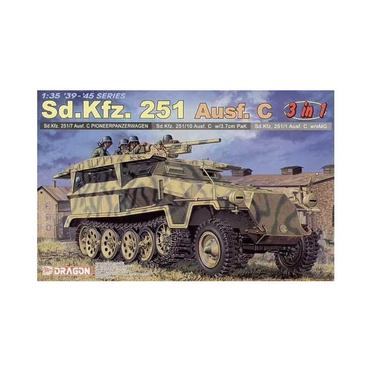 Model Kit military 6224 - Sd.Kfz.251 Ausf.C (3 IN 1) (1:35)