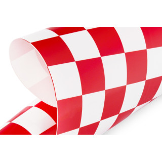 KAVAN vasalható fólia - sakktábla piros/fehér