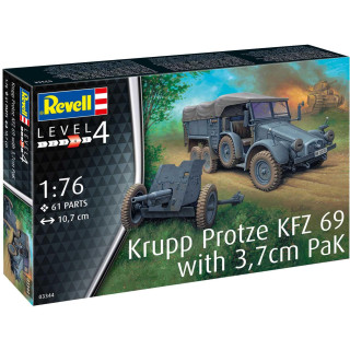 Plastic ModelKit military 03344 - Krupp Protze KFZ 69 with 3,7cm Pak (1:76)