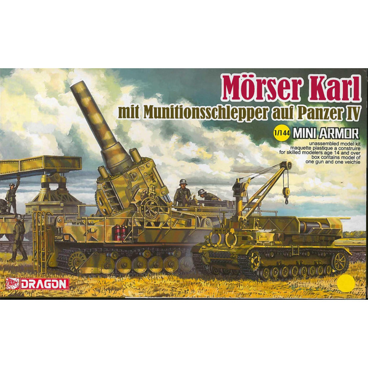 Model Kit military 14135 - Morser Karl mit Munitionsschlepper auf Panzer IV (1:144)